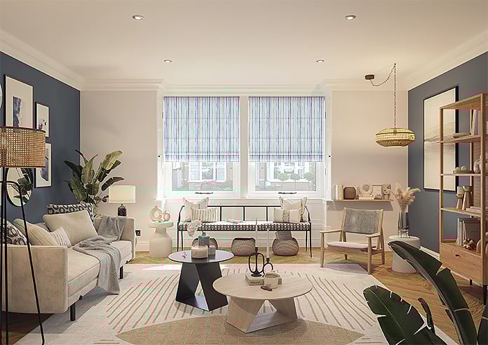 Vintage Stripe, Riviera - Motorised Roman Blind - Image 8